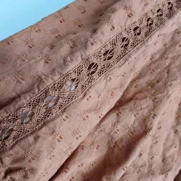 Old Navy Burnt Orange Textured Balloon Sleeve Blouse Sz XXL - Picture 5 of 8